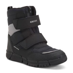 Geox Kids Black and Gray Shoes Flexyper Waterproof Snow Boot 10.5US 28EU Unisex